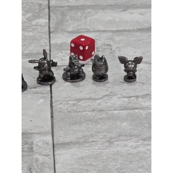 POKEMON Monopoly Kanto Edition Replacement Game Parts Pieces 5 Tokens and 1 Dice - Picture 4 of 5